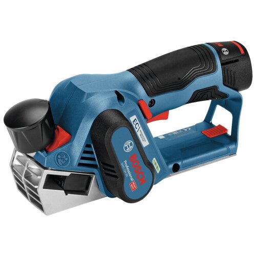 Аккумуляторный электрорубанок BOSCH GHO 12V-20 3.0Ач х2 L-BOXX синий/черный