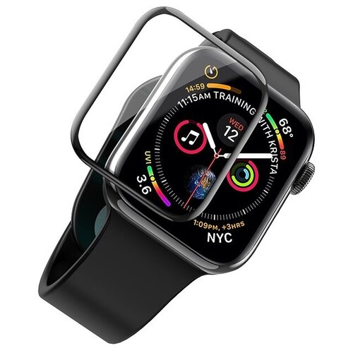 Защитное стекло на Apple Watch, HOCO, 42mm, 3D, черное защитное стекло для apple watch 42mm hoco 0 1 черное