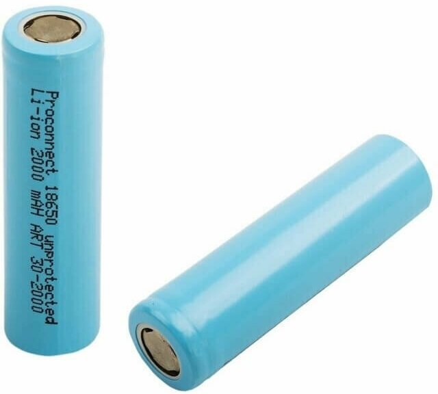 Аккумулятор Proconnect 18650 unprotected Li-ion 2000 mAH пакет БОБ