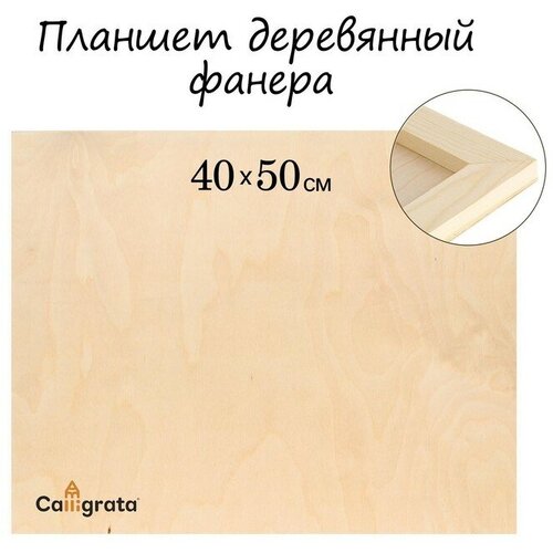 Планшет деревянный 40 х 50 х 2 см, фанера (для рисования эпоксидной смолой)