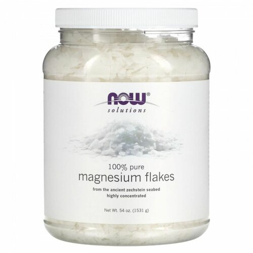 Магниевые хлопья 100 % чистоты Magnesium Flakes Now Foods 1531 грамм