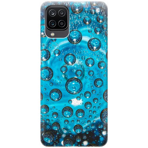 фото Re:pa накладка transparent для samsung galaxy a12 / m12 с принтом "голубые капли"