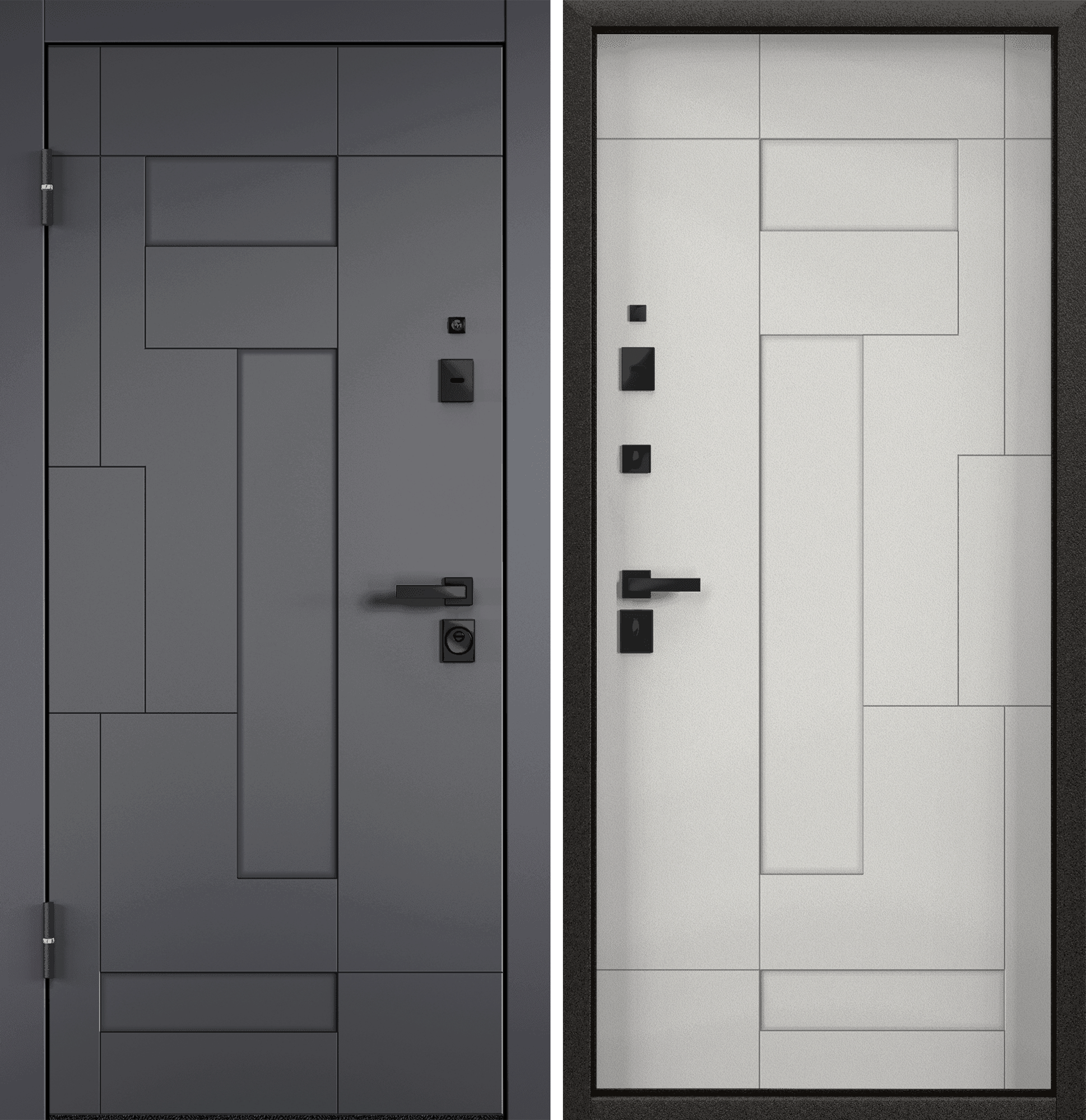 Дверь входная для квартиры Torex Ultimatum-М 950х2050, левый, тепло-шумоизоляция, антикоррозийная защита, замки 4-го класса защиты, серый/белый - фотография № 2