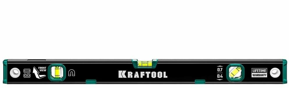 KRAFTOOL 600 мм, магнитный уровень с зеркальным глазком 34785-60