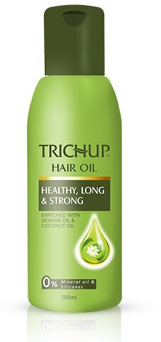 Trichup Hair Oil HEALTHY, LONG & STRONG Vasu (Тричуп Масло для волос здоровые длинные И сильные, Обогащено Кунжутным и Кокосовым маслами, Васу), 100 мл.