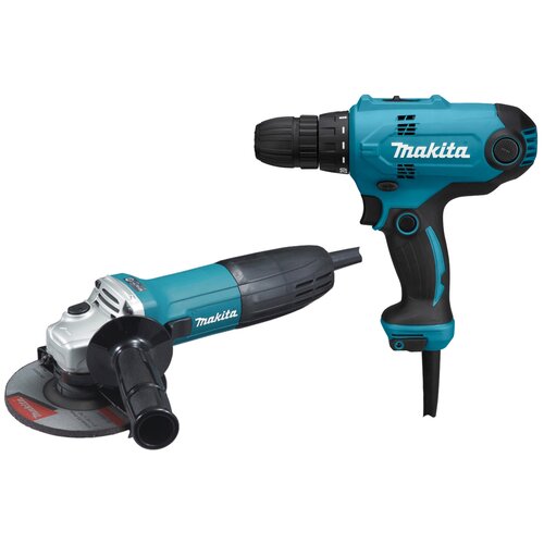 Makita Набор инструмента Makita DK0121 2шт-дрель DF0300+УШМ GA5030,кор