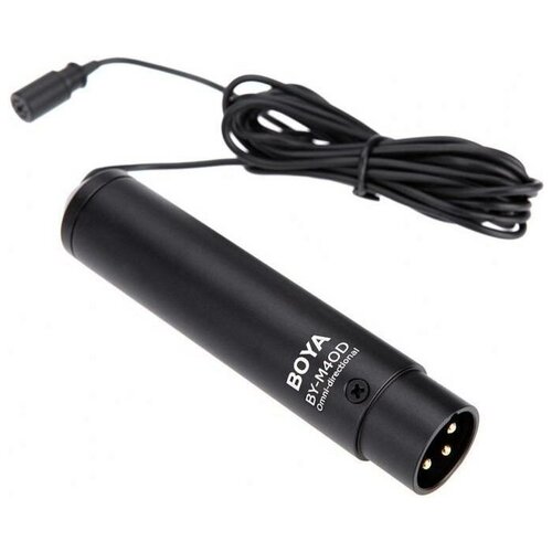 BOYA BY-M4OD, разъем: XLR 3 pin (M), черный микрофон для фотокамеры boya by m3d двойной петличный тype c