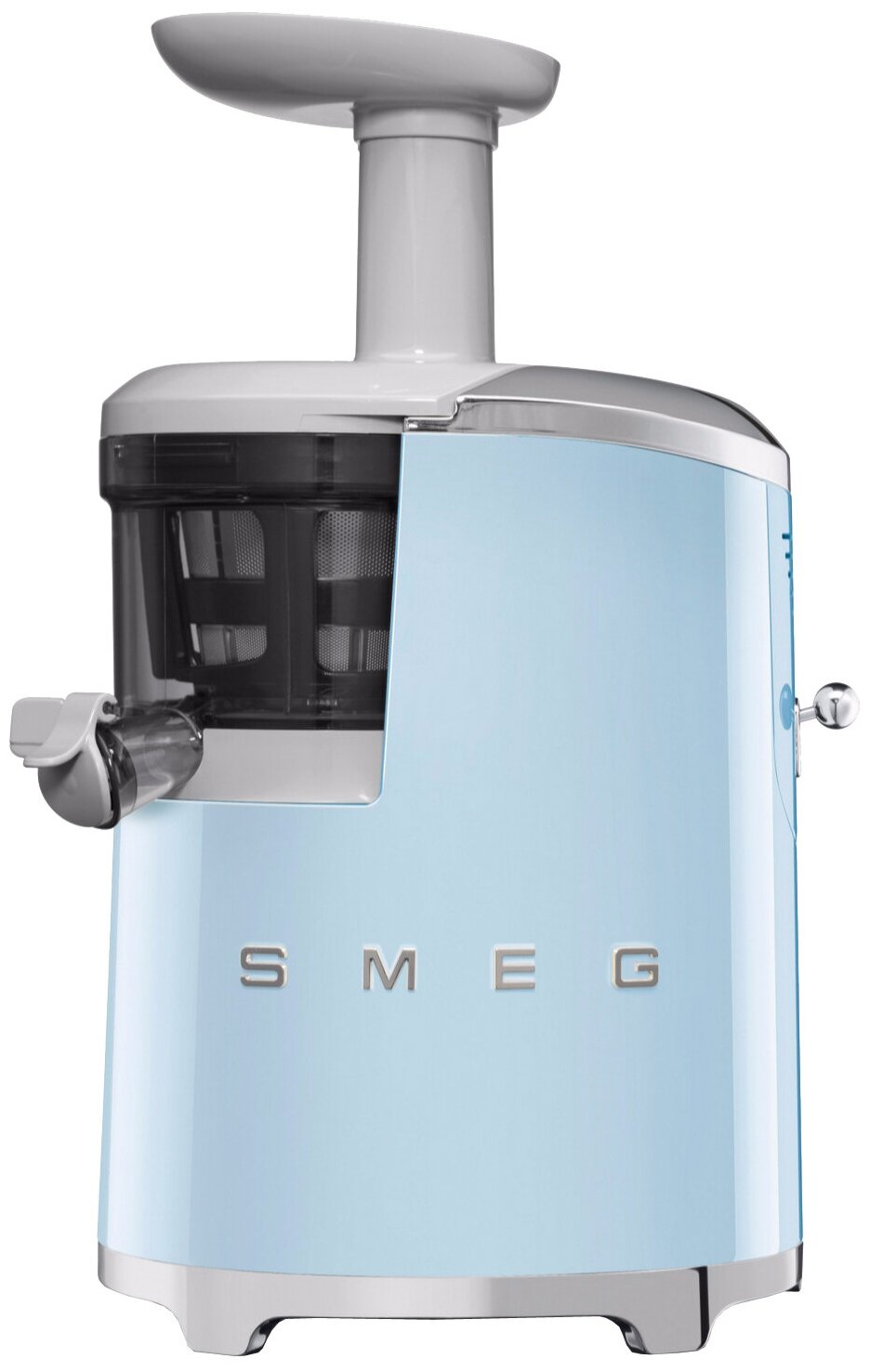 Соковыжималка Smeg Стиль 50-х годов, шнековая, 43 об/мин, пастельный голубой