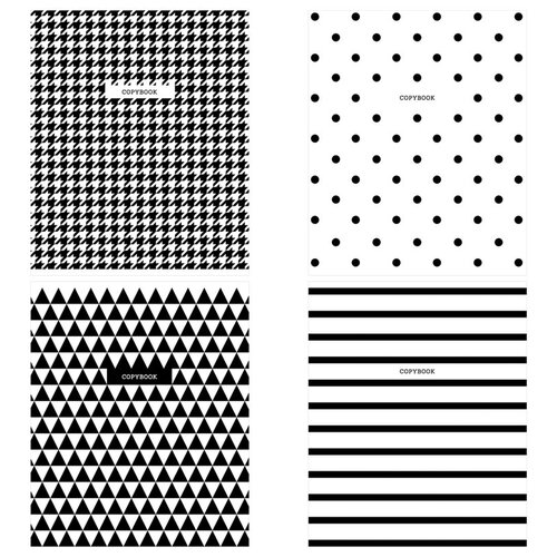 Тетрадь 48л, А5, клетка ArtSpace Узоры. BW Pattern