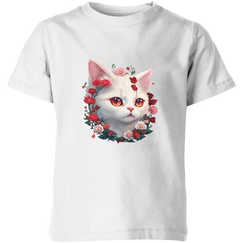 Футболка Us Basic, размер 10, белый детская футболка кот айтишник 140 красный