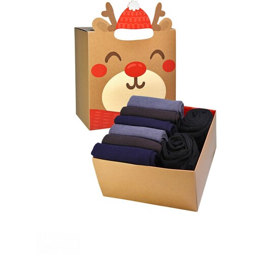 фото Носки status, 8 пар, размер 27, черный, серый, синий, коричневый