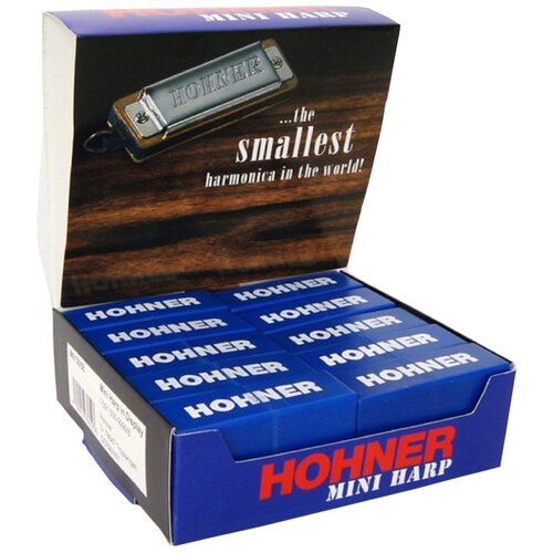 Губная гармошка Hohner Mini Harp, упаковка 20 шт. (M91505) C, серебристый губная гармошка hohner translucent green m1110g