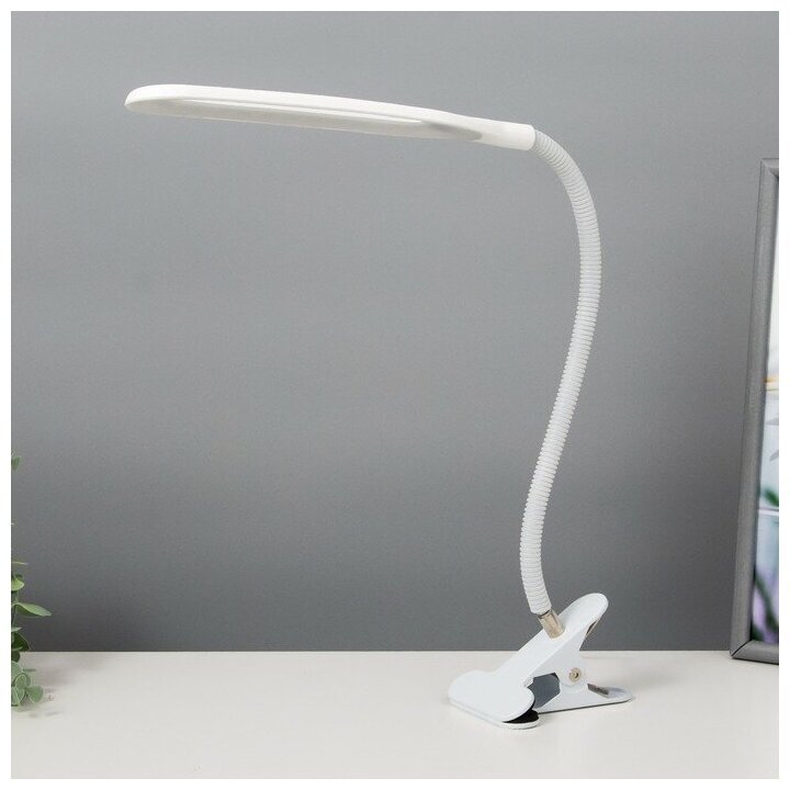 фото Светильник настольный на прищепке "Офисный белый" 24LED USB 11х7,5х60,5 см