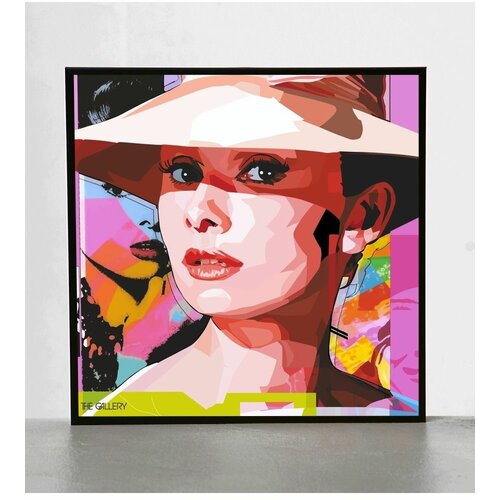 Картина постер Поп-арт Одри Хепбёрн декор спальни