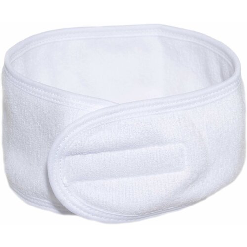 Повязка для волос, 60 см, на липучке, полиэстер, белая, Bamboo spa