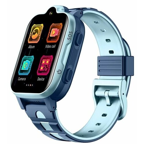 Детские умные часы Smart Baby Watch Wonlex CT08 GPS, WiFi, камера, 4G голубые (водонепроницаемые) new 4g smart phone ceramic dual camera wifi card heart rate positioning adult gps sports smart watch