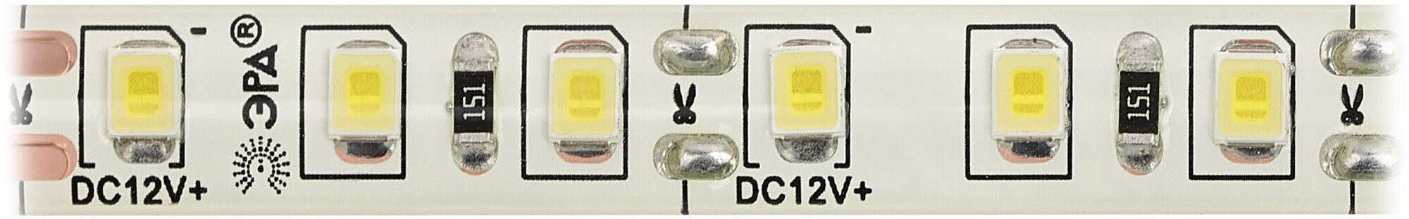 Светодиодная лента ЭРА LS2835-120LED-IP65-WW-eco, 5 м, светодиодов: 600 шт., теплый белый - фотография № 3