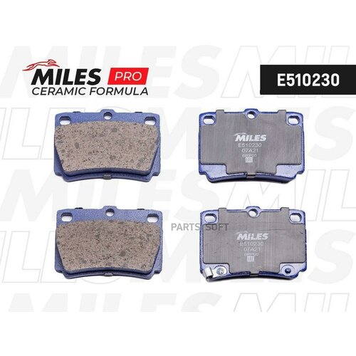 MILES E510230 Колодки тормозные MILES E510230 E5 Ceramic MITSUBISHI PAJERO SPORT/MONTERO SPORT 98>09 2.5D/3.0 задн