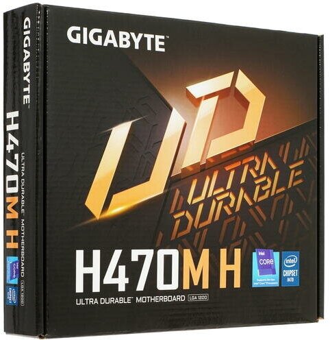 Материнская плата GIGABYTE H470M H, LGA1200, H470, 2*DDR4, D-Sub+HDMI, 4 SATA 6 Гб/с, M2, Audio, Gb LAN, USB 3.2, USB 2.0, COM*1 port, mATX (H470M H) - фото №9