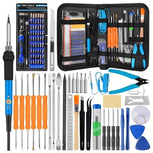 Набор для ремонта и пайки 90 предметов для ремонта телефона Паяльник 60W набор инструментов набор отверток У 349700₽