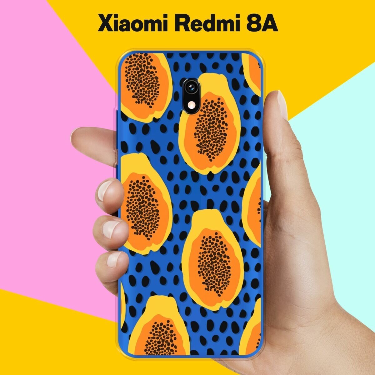 Силиконовый чехол на Xiaomi Redmi 8A Оранжевый узор / для Сяоми Редми 8А