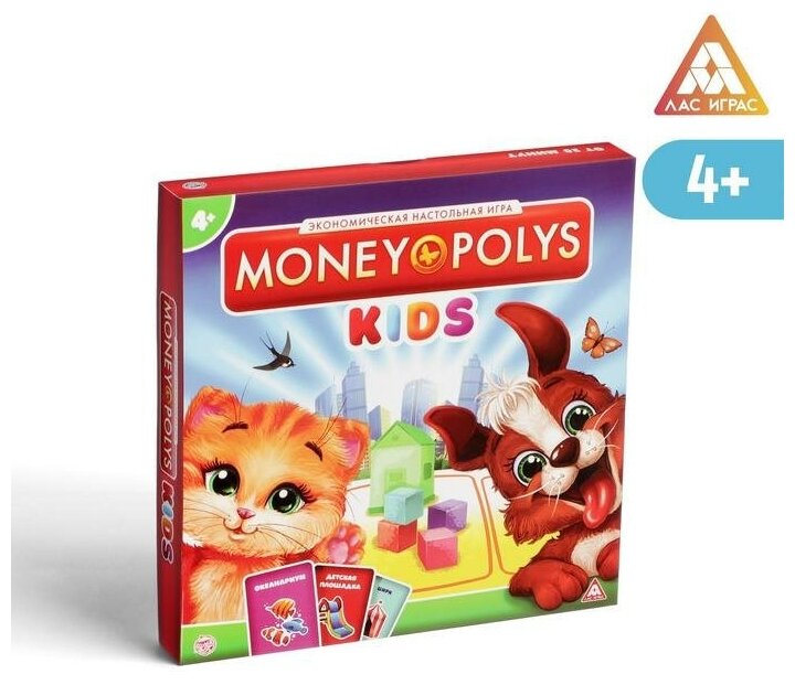 ЛАС играс Настольная экономическая игра «MONEY POLYS. Kids», 90 купюр, 4+