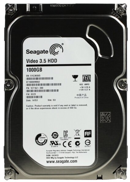 Жесткий диск Seagate ST1000VM002 1Tb 5900 SATA 3.5" HDD