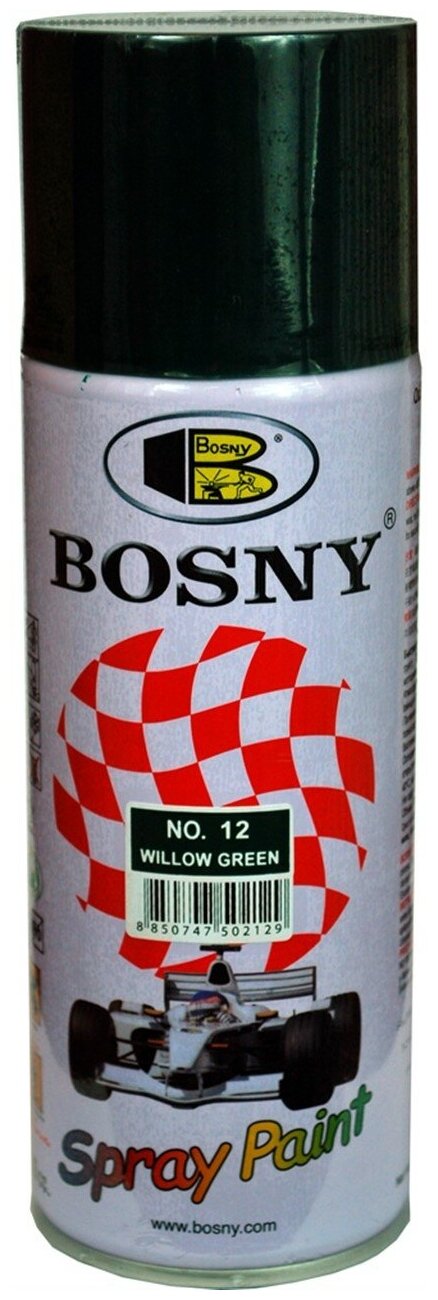 Краска акриловая Bosny аэрозоль, зеленая ива