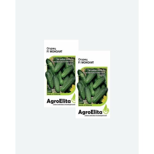 Семена Огурец Монолит F1, 5шт, AgroElita, Nunhems(2 упаковки)