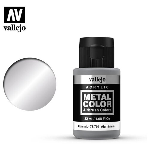 Краска Vallejo серии Metal Color - Aluminium 77701, металлик (32 мл)