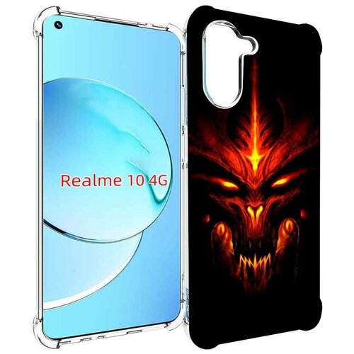 Чехол MyPads diablo-3-диабло для Realme 10 задняя-панель-накладка-бампер чехол mypads diablo 3 диабло для realme x50 pro задняя панель накладка бампер