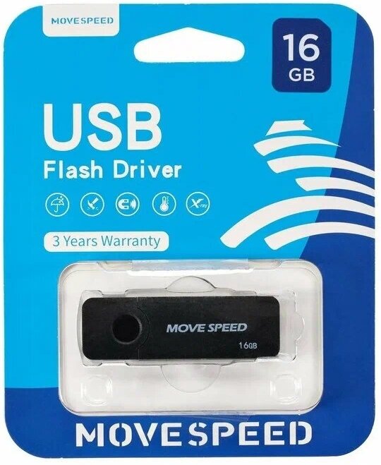 USB2.0 16GB Move Speed KHWS1 черный Move Speed 16GB KHWS1 (U2PKHWS1-16GB) - фото №12