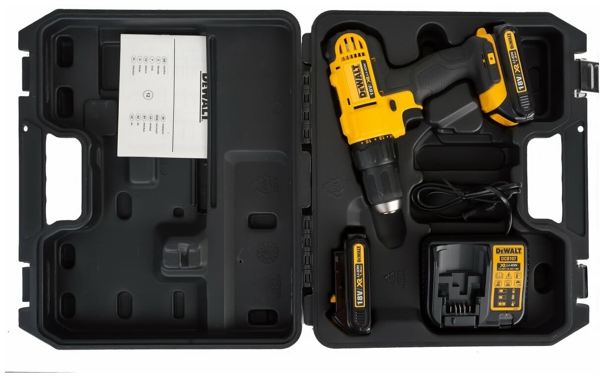 Дрель-шуруповерт аккумуляторная DEWALT DCD771S2 - фотография № 9