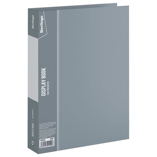 Berlingo Папка со 100 вкладышами Standard A4, пластик, серый berlingo папка со 100 вкладышами standard a4 пластик серый