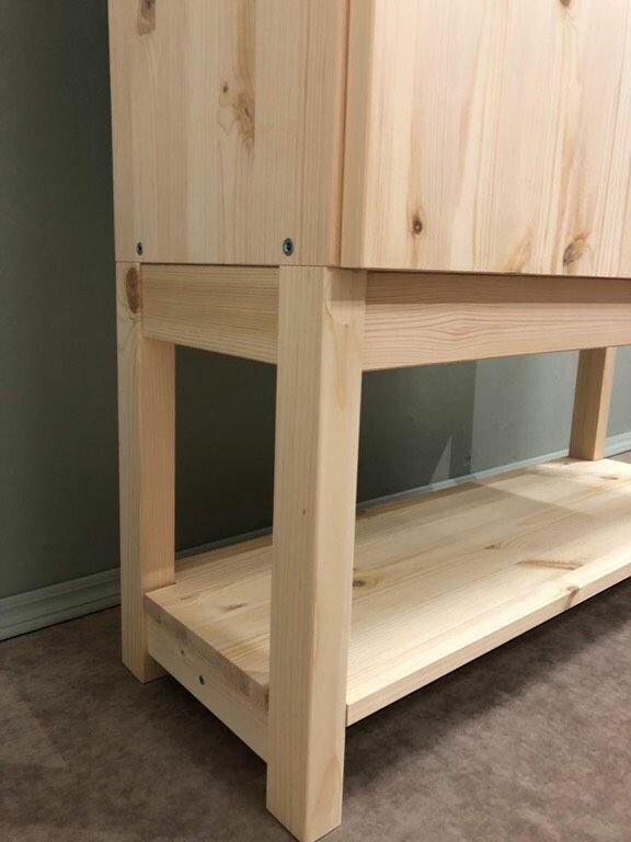 Шкаф деревянный IKEA IVAR 83 см на деревянной напольной подставке IKEA IVAR - фотография № 3
