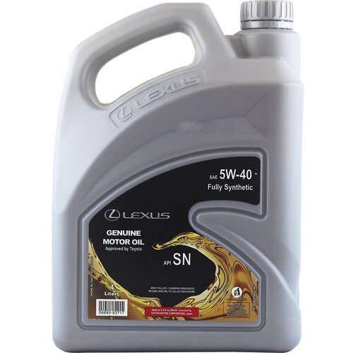 Масло моторное синтетическое Lexus Oil SN 5W40 4л