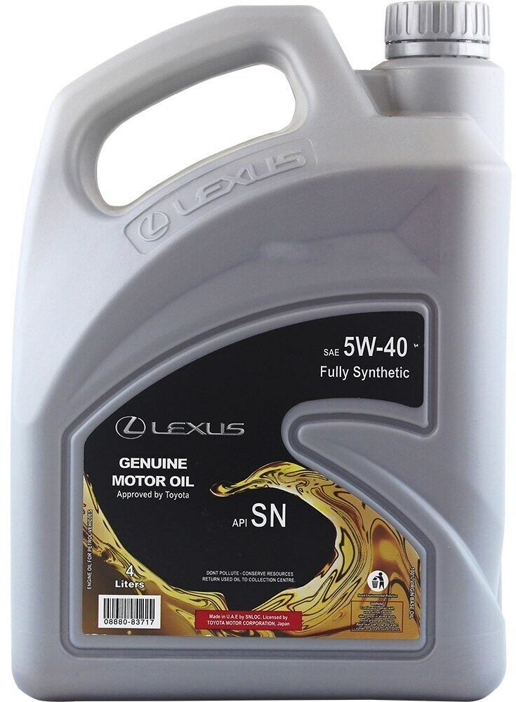 Масло моторное синтетическое Lexus Oil SN 5W40 4л