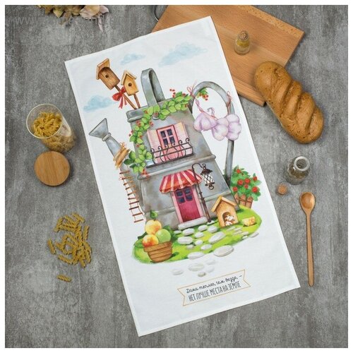 фото Полотенце "этель" любимый дом 40х73 см, 100% хл, саржа 190 гр/м2 4136478