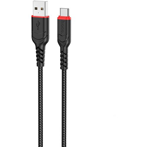 Кабель USB - микро USB HOCO X59 Victory, 1.0м, 2.4A, цвет: черный кабель usb микро usb hoco x59 victory 2 0м круглый 2 4a нейлон черный