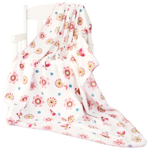 Плед Baby Nice Цветы US351284 100х140 см розовый одеяло споки ноки qz151121 75x95 см желтый