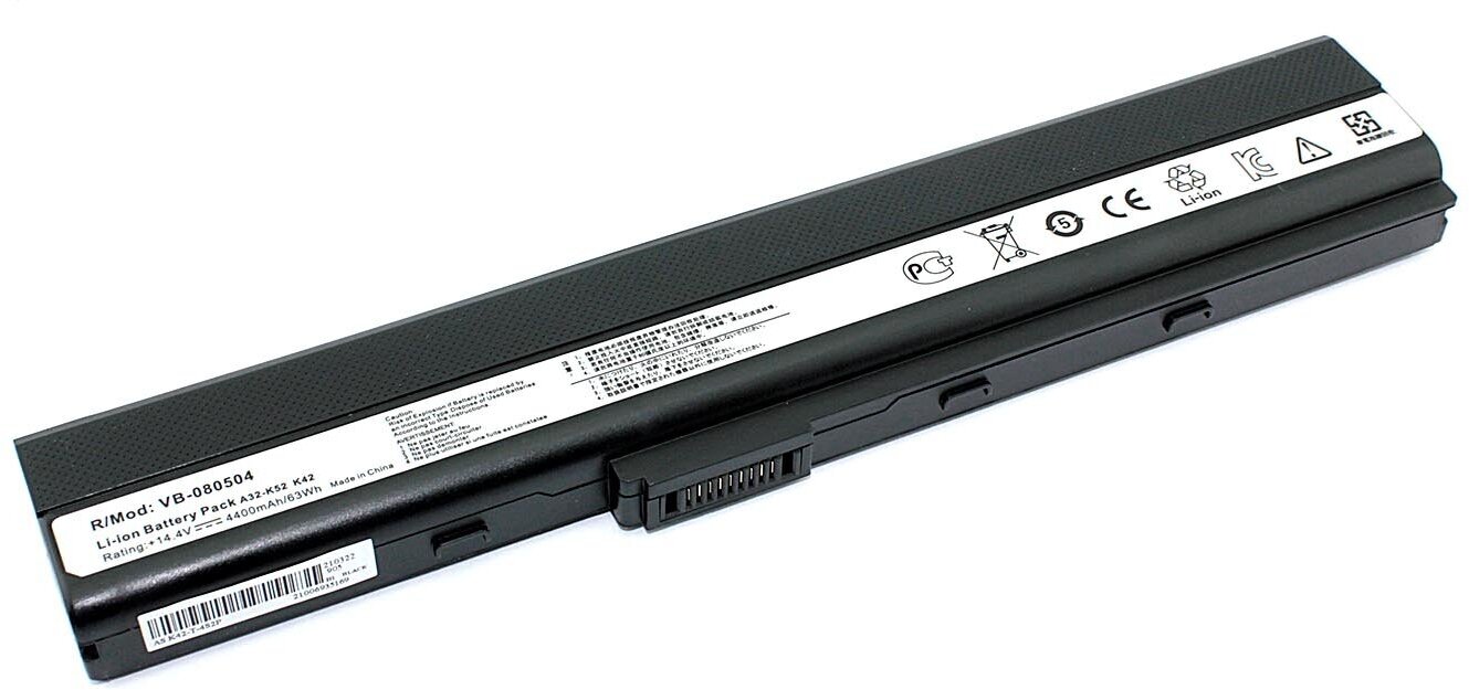 Аккумуляторная батарея для ноутбука Asus K52 4400mAh A32-K52 14,4V OEM черная