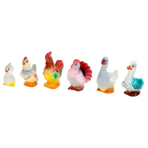 ПКФ «Игрушки» Набор резиновых игрушек «Птицеферма» пкф игрушки набор резиновых игрушек рождество микс