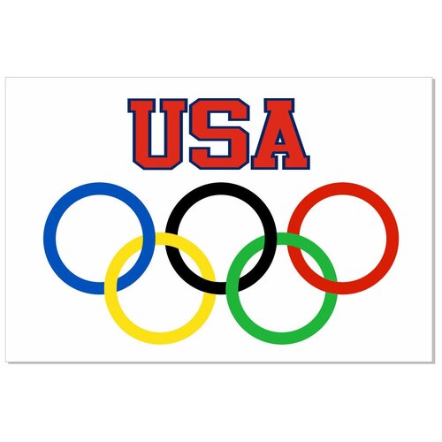 Олимпийский флаг сборной США 40х60 см олимпийский флаг сборной сша 40х60 см
