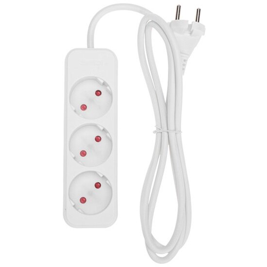 Удлинитель Rexant Standard 1.5 м 3 гнезда 2х10 кв. мм б/з белый