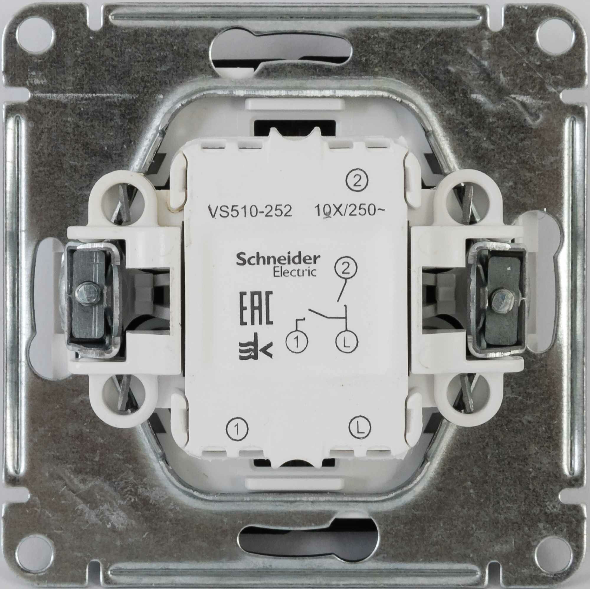 Выключатель встраиваемый Schneider Electric W59 Deco 2 клавиши, цвет графит - фото №2
