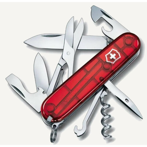 Victorinox Нож Victorinox Spartan, 91мм, 12 функций красный / прозрачный нож victorinox spartan 91 мм 12 функций черный