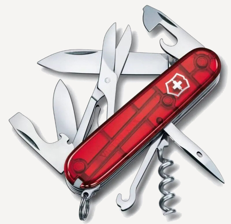 Victorinox Нож Victorinox Spartan, 91мм, 12 функций красный / прозрачный