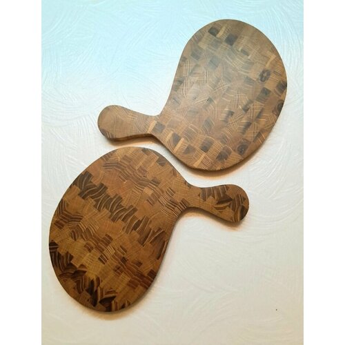 Доска торцевая для подачи Дуб двух пород Ручной работы 2980₽