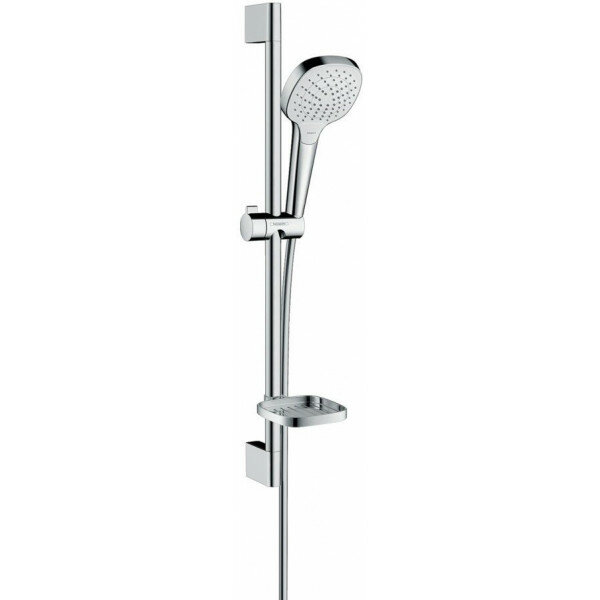 Душевой набор Hansgrohe Croma Select E 26586400 Vario со штангой 65 см и мыльницей белый/хром