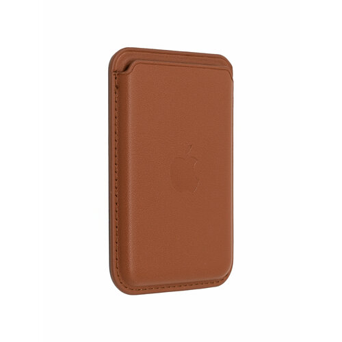 Картхолдер Wallet Кожаный чехол-бумажник MagSafe для iPhone коричневый